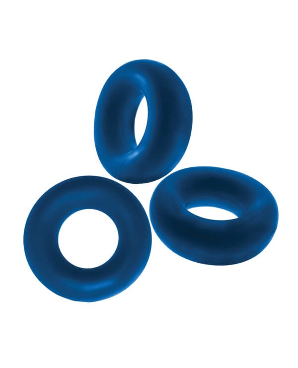 Oxballs Fat Willy 3 Pack Jumbo Cock Rings - Space Blue - Image 2