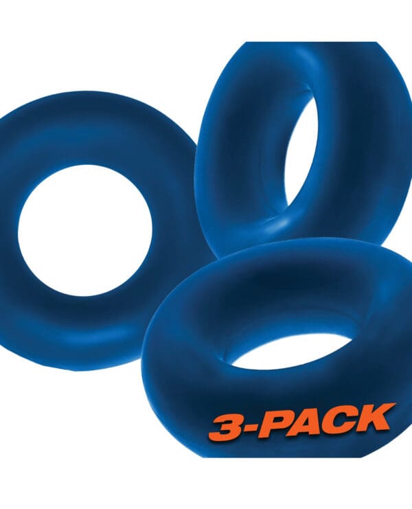 Oxballs Fat Willy 3 Pack Jumbo Cock Rings - Space Blue - Image 3
