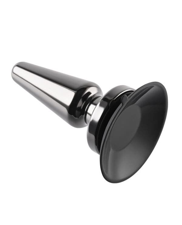 Evolved Advanced Vibrating Rechargeable Metal Plug - Black - Image 4