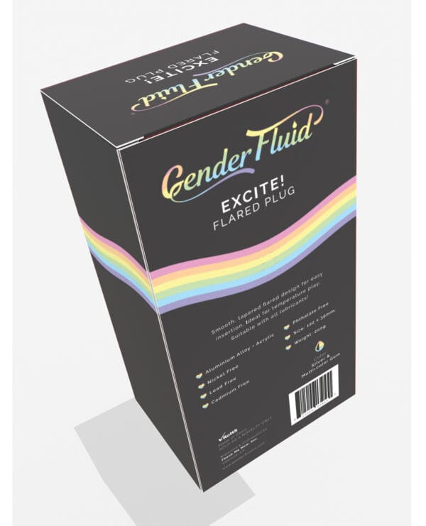 Gender Fluid Excite! Flared Plug - Silver - Image 2