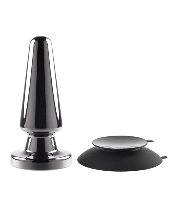 Evolved Advanced Vibrating Rechargeable Metal Plug - Black - Image 5