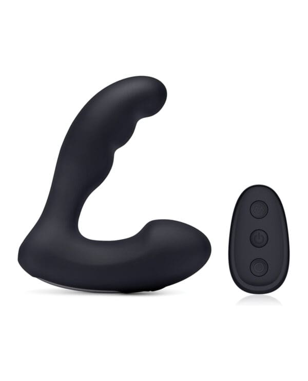 Blue Line Vibrating Prostate Prober w/Remote - Black - Image 3