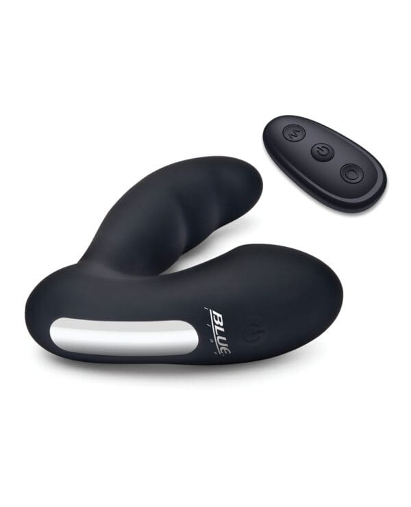 Blue Line Vibrating Prostate Prober w/Remote - Black - Image 4
