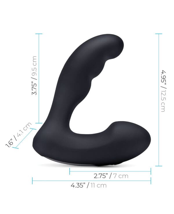 Blue Line Vibrating Prostate Prober w/Remote - Black - Image 5