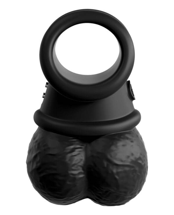King Cock Elite The Crown Jewels Vibrating Swinging Balls - Black - Image 4