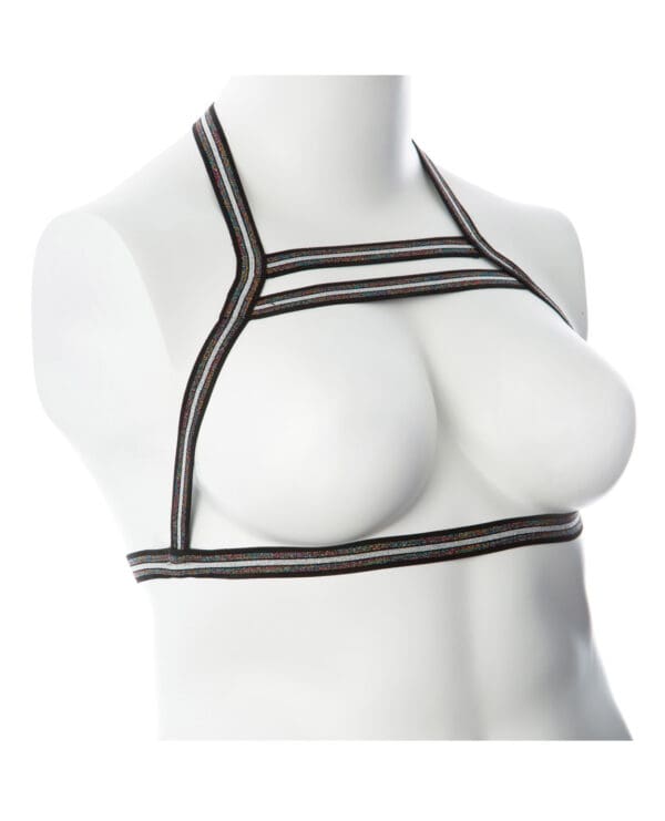 Gender Fluid Silver Lining Harness - XL-XXXL Black/Silver - Image 2