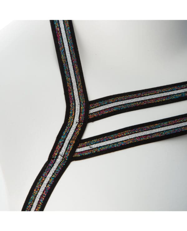 Gender Fluid Silver Lining Harness - XL-XXXL Black/Silver - Image 4