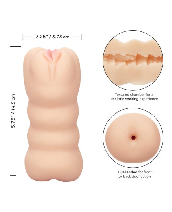 Cheap Thrills The Three-Way Dual Ended Masturbator - Ivory - Image 5