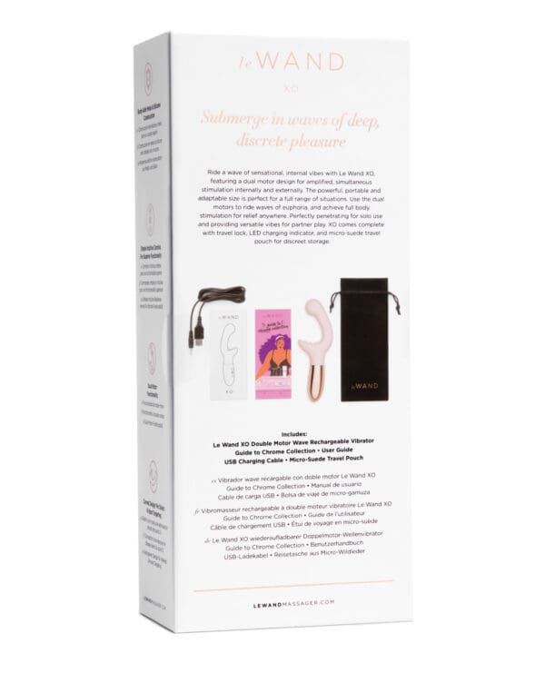 Le Wand XO Double Motor Wave Rechargeable Vibrator - Rose Gold - Image 2