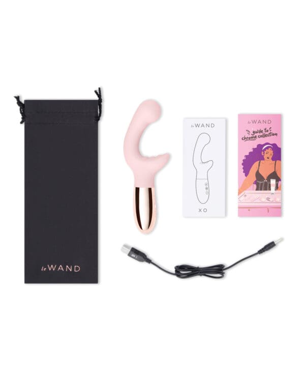 Le Wand XO Double Motor Wave Rechargeable Vibrator - Rose Gold - Image 5