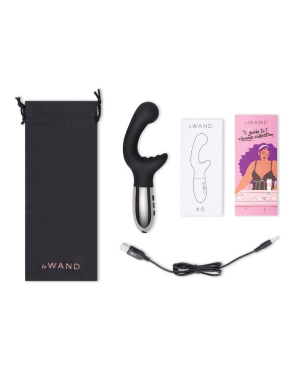 Le Wand XO Double Motor Wave Rechargeable Vibrator - Black - Image 5