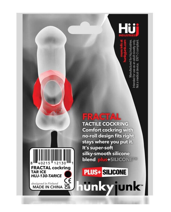 Hunky Junk Fractal Cockring - Clear Ice - Image 5