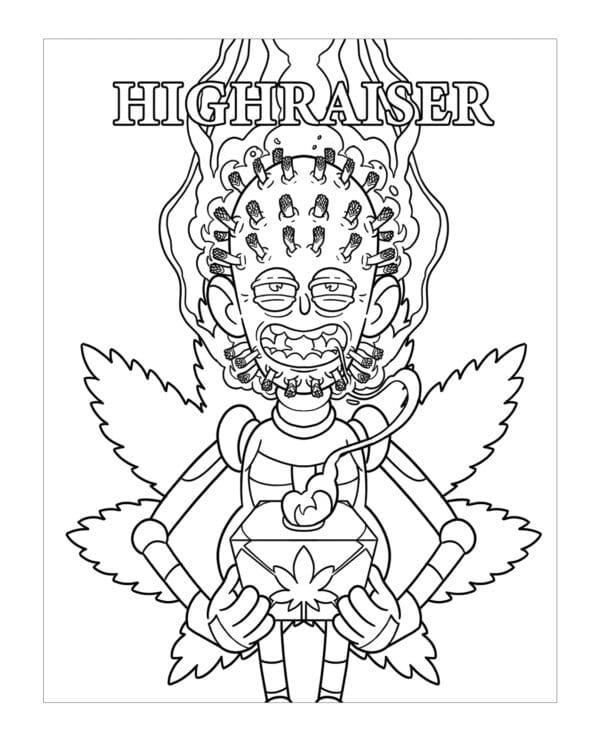Wood Rocket Killer Buds Adult Coloring Book - Image 3