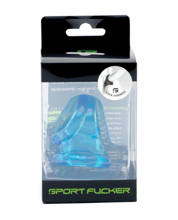Sport Fucker Cock Harness - Ice Blue - Image 2