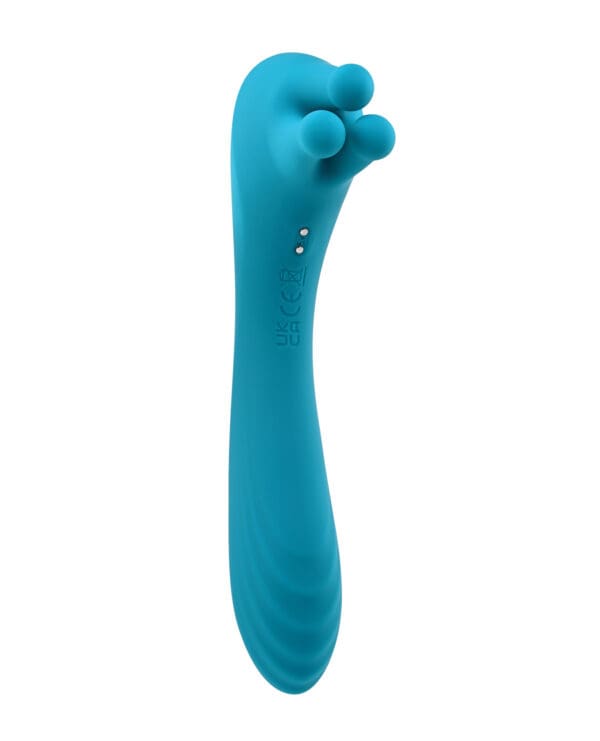 Evolved Heads or Tails Rechargeable Vibrator - Teal - Image 3