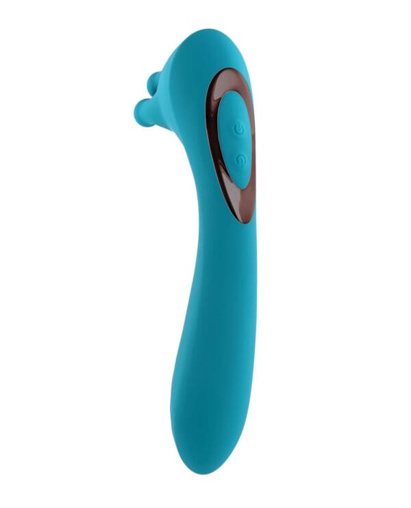 Evolved Heads or Tails Rechargeable Vibrator - Teal - Image 5