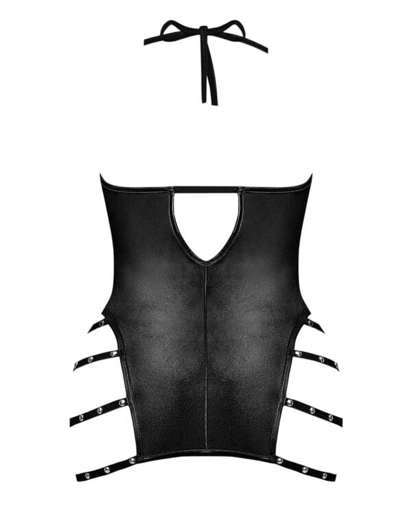 Lust Portia Mini Dress w/Plush Elastic Strapping Black L/XL - Image 5
