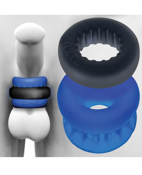Oxballs UltraCore Ball Stretcher w/Axis Ring - Blue Ice - Image 5