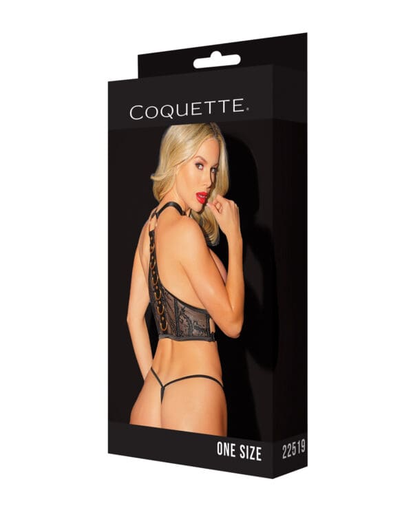 Black Label Harness w/Rose Gold Rings Black O/S - Image 4