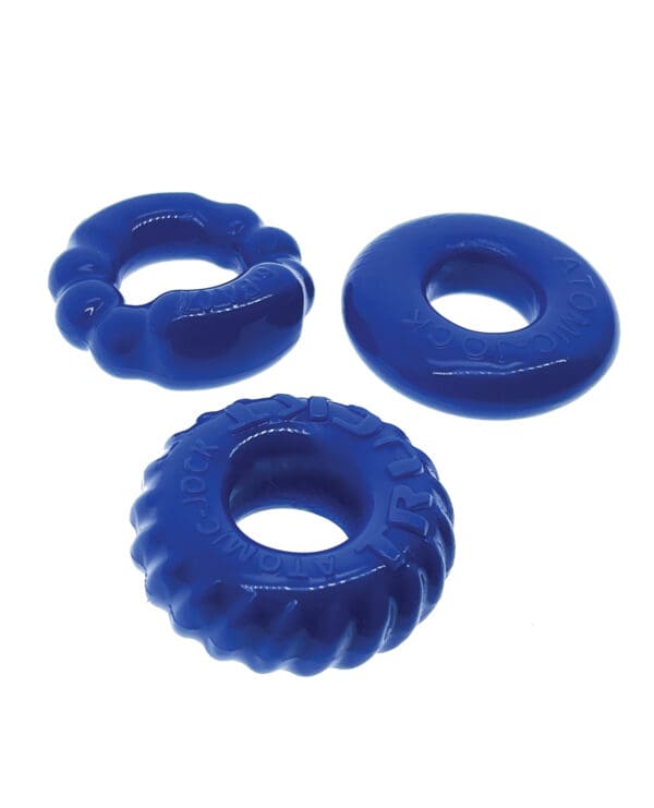 Oxballs Bonemaker 3 Pack Cockring Kit - Pool blue - Image 2