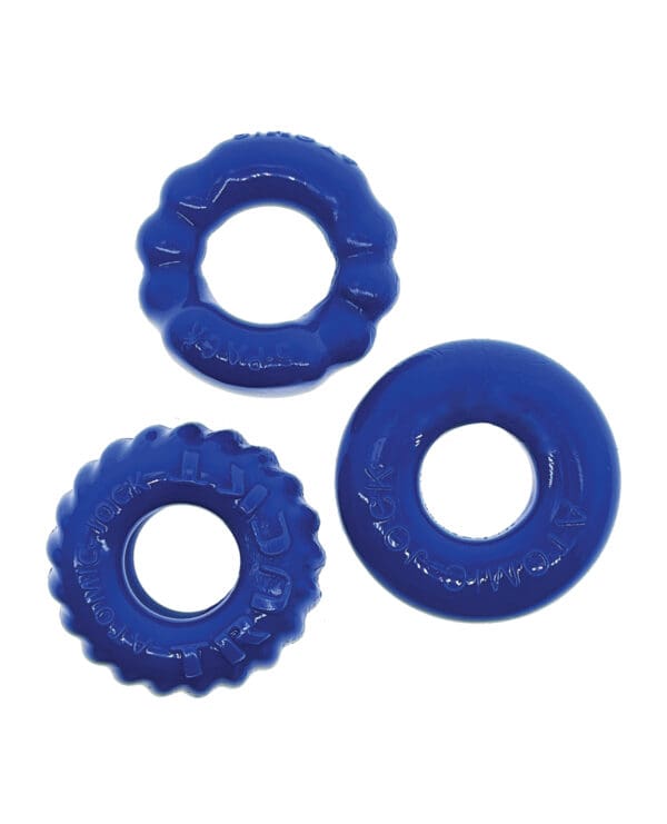 Oxballs Bonemaker 3 Pack Cockring Kit - Pool blue - Image 3