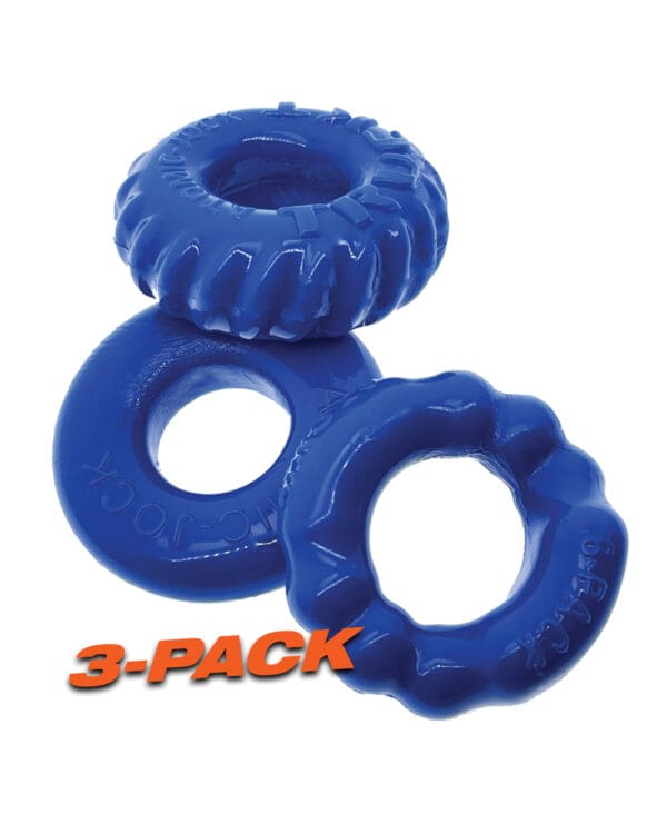 Oxballs Bonemaker 3 Pack Cockring Kit - Pool blue - Image 4