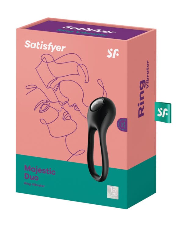 Satisfyer Majestic Duo Ring Vibrator - Black - Image 5