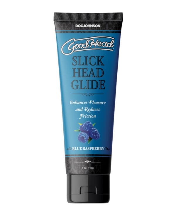 GoodHead Slick Head Glide Boxed - 4 oz Blue Raspberry - Image 2