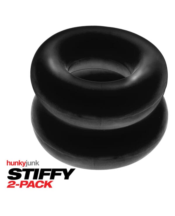 Hunky Junk Stiffy 2 Pack Cockrings - Tar Ice - Image 4