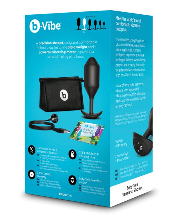 b-Vibe Vibrating Snug Plug - XXLarge Black - Image 2