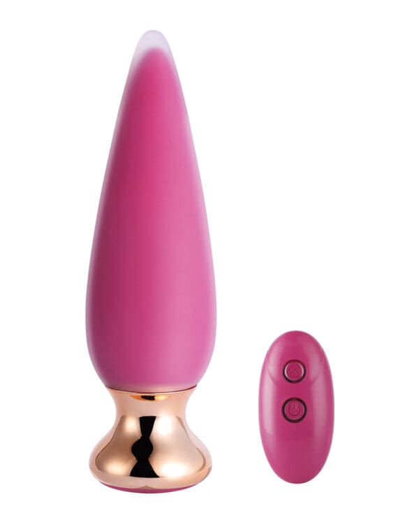 Doro Plus Vibrating Anal Plug w/Remote Control - Pink - Image 2