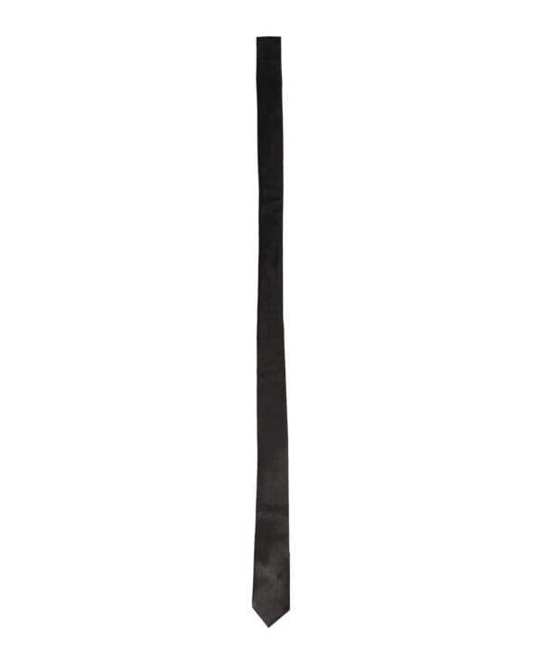Shots Ouch Black & White Satin Bondage Tie - Black - Image 2