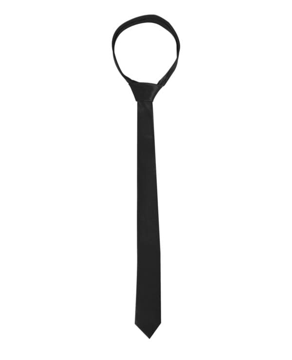 Shots Ouch Black & White Satin Bondage Tie - Black - Image 3