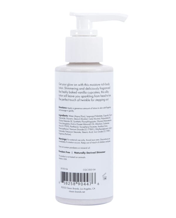 CGC Glow Pink Cupcake Shimmer Body Lotion - 4 oz Silver - Image 2
