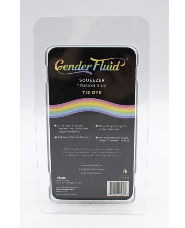 Gender Fluid Squeezer Tension Ring - Tie Dye - Image 2