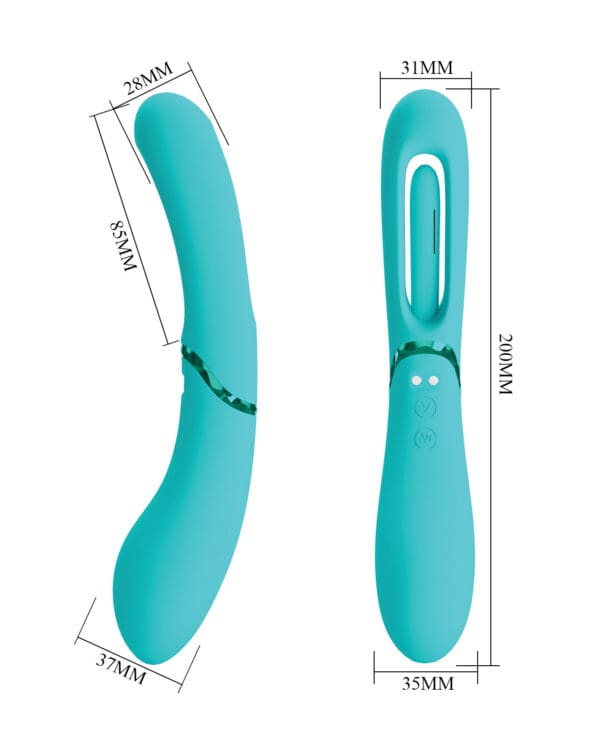 Pretty Love Romance Lexie Flapping Vibe - Aqua - Image 4