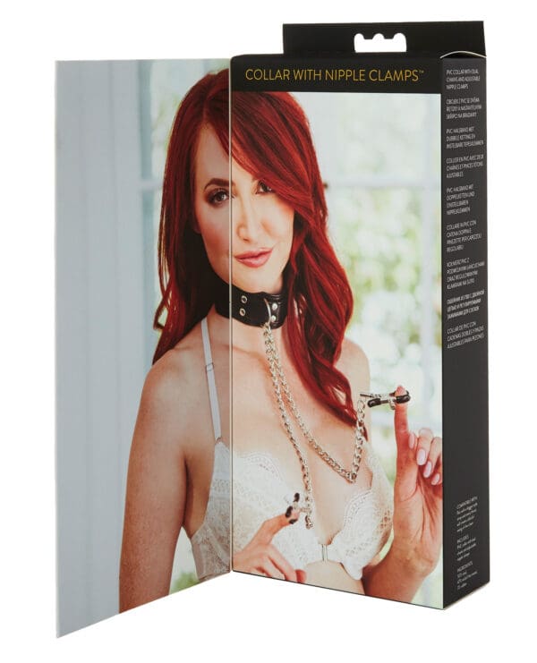 Sex & Mischief Nipple Clamps w/Collar - Image 2