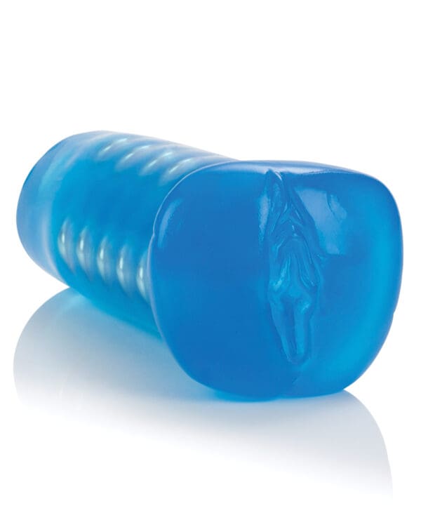 Basic Essentials Beaded Masturbator - Blue - Image 3