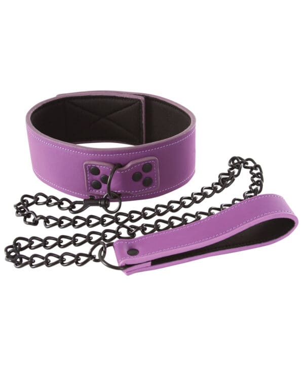 Lust Bondage Collar - Purple - Image 2