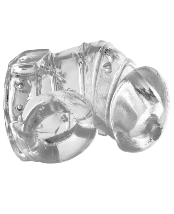 Master Series Detained 2.0 Restrictive Chastity Cage w/Nubs - Clear - Image 2