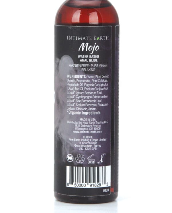 Intimate Earth Mojo Water Based Relaxing Anal Glide - 4 oz - Image 2