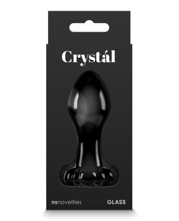 Crystal Flower Butt Plug - Black - Image 2
