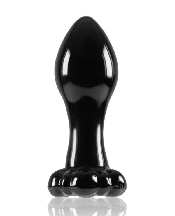 Crystal Flower Butt Plug - Black - Image 3