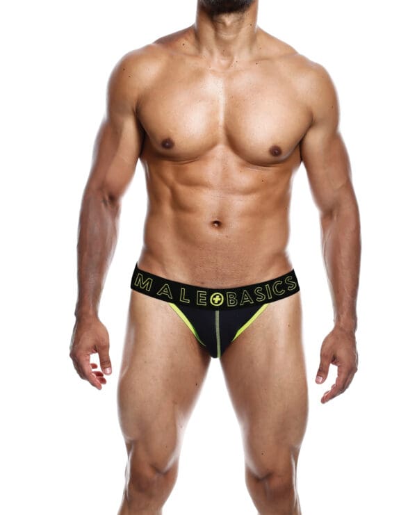 Male Basics Neon Jockstrap Neon Yellow SM - Image 2