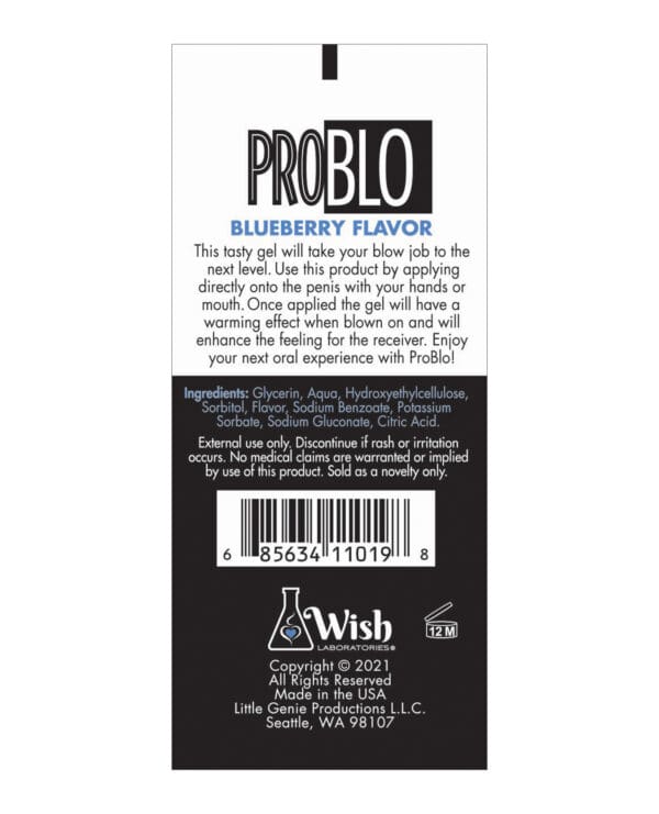 Pro Blo Oral Pleasure Gel - Bubble Gum - Image 2