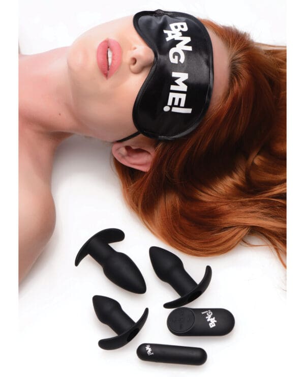 Bang! Backdoor Adventure Remote Control 3 Piece Butt Plug Vibe Kit - Black - Image 4