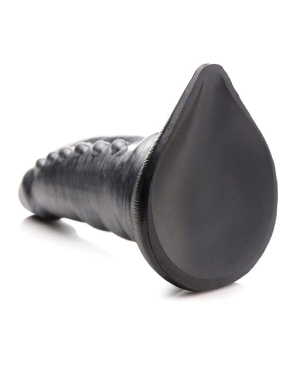 Creature Cocks Beastly Tapered Bumpy Silicone Dildo - Silver/Black - Image 5