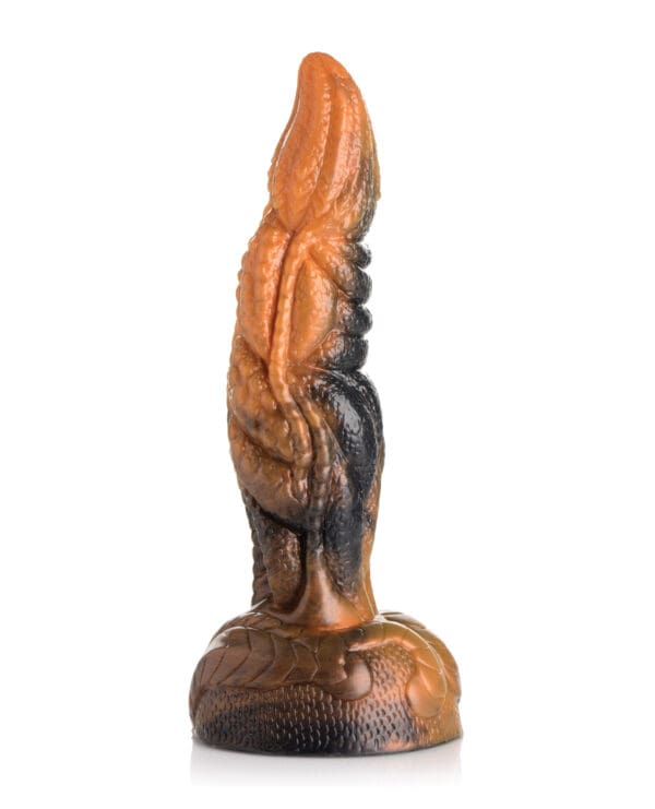Creature Cocks Ravager Rippled Tentacle Silicone Dildo  - Orange/Black - Image 2