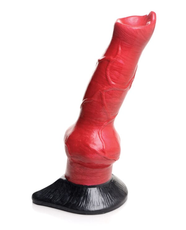 Creature Cocks Hell-Hound Canine Penis Silicone Dildo - Red/Black - Image 2