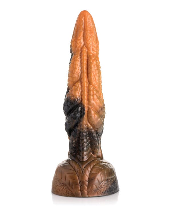 Creature Cocks Ravager Rippled Tentacle Silicone Dildo  - Orange/Black - Image 3